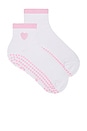 view 1 of 4 CALCETIN PINK HEART in White