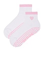 view 2 of 4 CALCETIN PINK HEART in White
