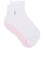 view 1 of 4 Ruffle Flower Socks in White