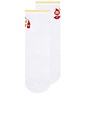 view 3 of 4 Flamin' Socks in White