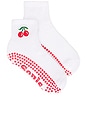 view 1 of 4 Very Cherry Grip Socks in White