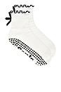 view 1 of 4 Ruffle Bow Socks in Ivory