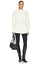 view 6 of 5 Corinth Peplum Sweater in Ivory