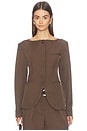 view 1 of 4 Matteo Cinched Blazer in Brown