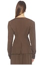 view 4 of 4 Matteo Cinched Blazer in Brown