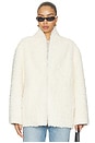 view 2 of 5 Manuela Shawl-collar Shearling Jacket in Ivory