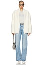 view 6 of 5 Manuela Shawl-collar Shearling Jacket in Ivory