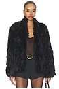 view 2 of 5 Lyn Long Hair Shearling Jacket in Black