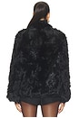 view 5 of 5 Lyn Long Hair Shearling Jacket in Black