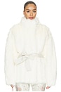view 1 of 5 Ilaria Eco Fur Coat in Ivory
