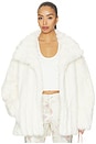 view 2 of 5 Ilaria Eco Fur Coat in Ivory