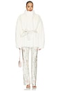 view 6 of 5 Ilaria Eco Fur Coat in Ivory