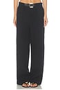 view 1 of 6 Matteo Belted Tuck Trousers in Black