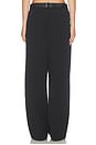 view 5 of 6 Matteo Belted Tuck Trousers in Black