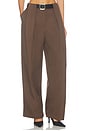 view 1 of 6 Matteo Belted Tuck Trousers in Brown