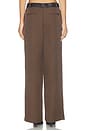 view 5 of 6 Matteo Belted Tuck Trousers in Brown