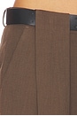 view 7 of 6 Matteo Belted Tuck Trousers in Brown