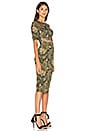 view 2 of 3 Cut Out Dress in Paisley Olive