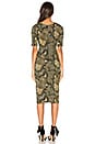 view 3 of 3 Cut Out Dress in Paisley Olive