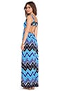 view 1 of 5 Zig Zag Print Maxi Dress in Navy