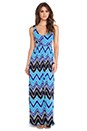 view 2 of 5 Zig Zag Print Maxi Dress in Navy