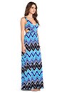 view 3 of 5 Zig Zag Print Maxi Dress in Navy