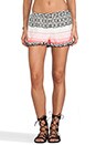 view 1 of 3 Printed Shorts in Ivory & Neon Pink