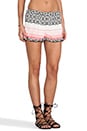 view 2 of 3 Printed Shorts in Ivory & Neon Pink