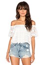 view 1 of 3 Crochet Off Shoulder Top in White
