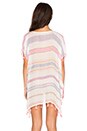 view 3 of 4 Tassel Trim Poncho Cover Up in Multi Neon