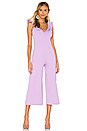 view 1 of 3 Double V Ruffled Jumpsuit in Violet