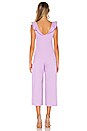 view 3 of 3 Double V Ruffled Jumpsuit in Violet