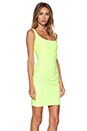 view 2 of 4 Cross Gather Tank Dress in Neon