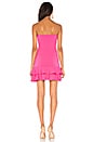 view 3 of 3 Strapless Ruffle Dress in Punch Pink