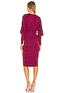 view 3 of 3 Wrap Dolman Ruched Dress in Wildberry