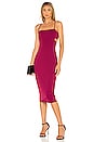 view 1 of 3 Cutout Strap Solid Dress in Raspberry