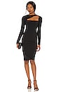 view 1 of 3 Angle Cut Out Long Sleeve Dress in Black