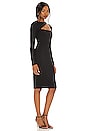view 2 of 3 Angle Cut Out Long Sleeve Dress in Black