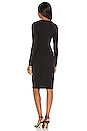 view 3 of 3 Angle Cut Out Long Sleeve Dress in Black