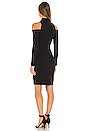 view 3 of 3 Mock Neck Open Shoulder Dress in Black