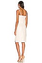 view 3 of 3 Faux Leather Thin Strap Square Neck Dress in Blanched Almond