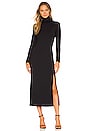 view 1 of 3 Turtleneck Slit Dress in Black