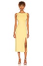 view 1 of 3 Crew Slit Sleeveless Dress in Lemon Zest