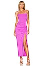 view 1 of 3 Thin Strap Ruched Maxi Dress in Snap Dragon