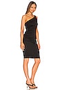 view 2 of 3 One Shoulder Midi Dress in Black