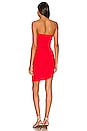 view 3 of 3 Gathered Side Strapless Dress in Perfect Red