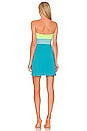 view 3 of 3 Colorblocked Strapless Dress in ibiza