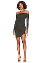 view 1 of 4 Off The Shoulder Mini Dress in Hunter