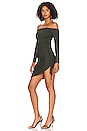 view 3 of 4 Off The Shoulder Mini Dress in Hunter