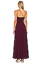 view 3 of 3 One Shoulder String Maxi Dress in Port